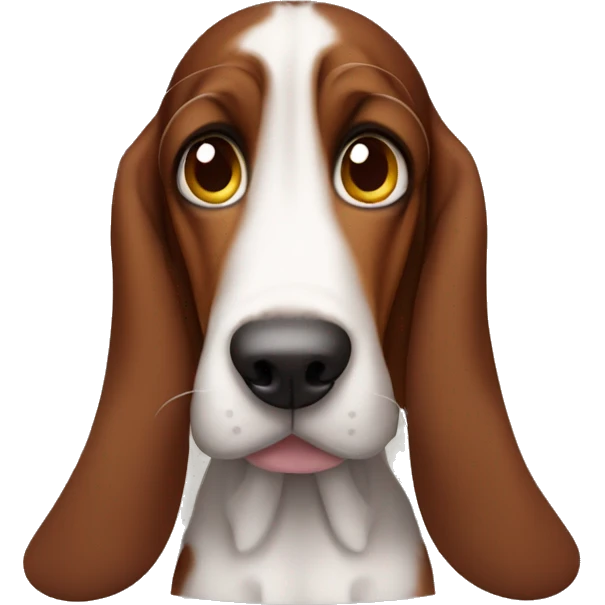 Disney eyed brown basset hound emoji