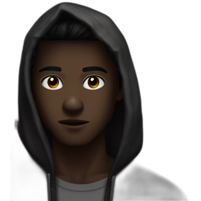 nighttime hooded portrait emoji