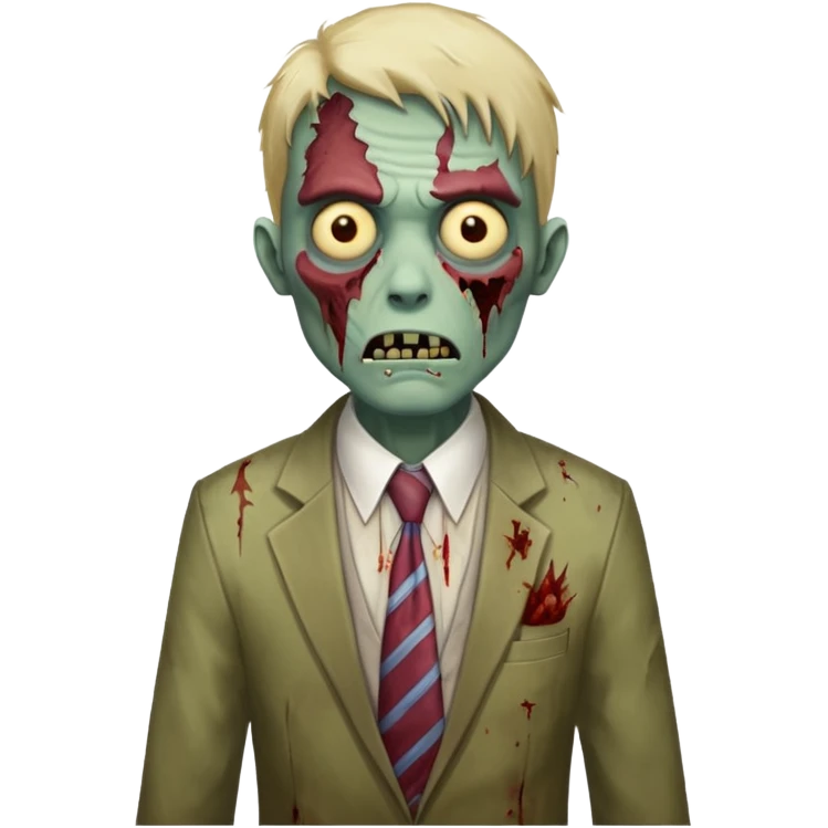 ZOMBIE WITH TIE emoji
