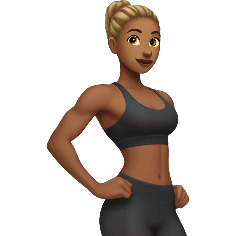 Fit girl at the gym emoji