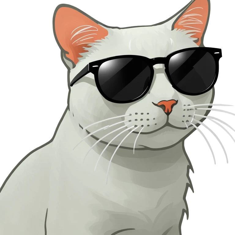 Cat with sunglasses emoji