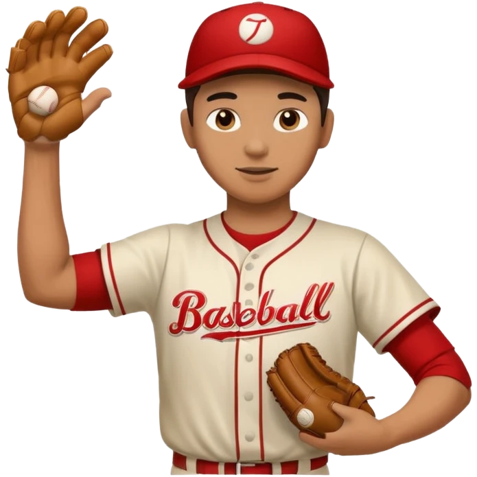 hacer el lanzamiento  de pelota jugador basebal emoji