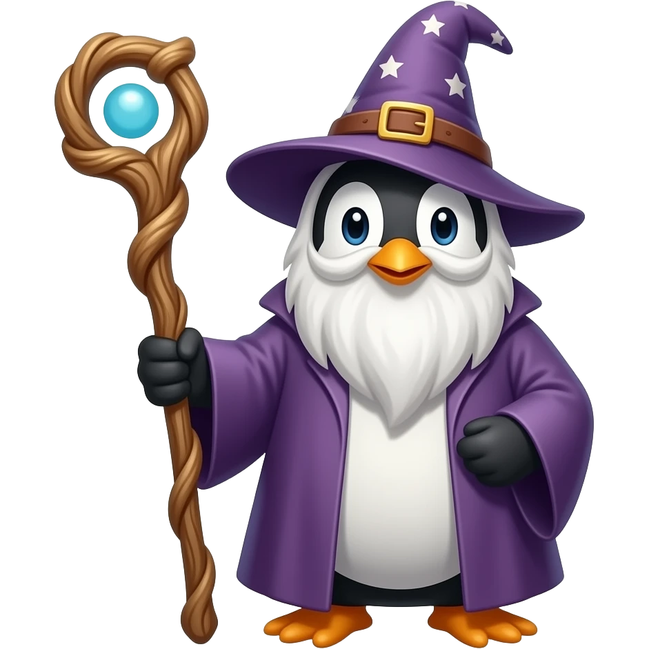 Penguin Wizard emoji