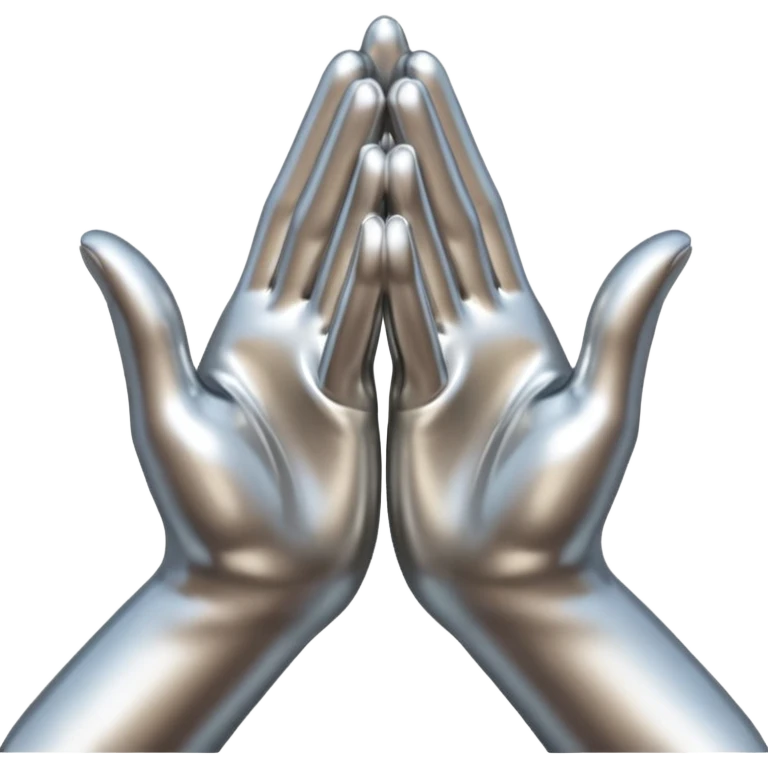 praying metallic hands emoji