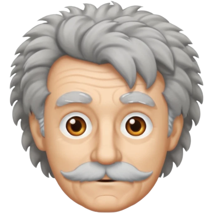grandpa with furry hair emoji