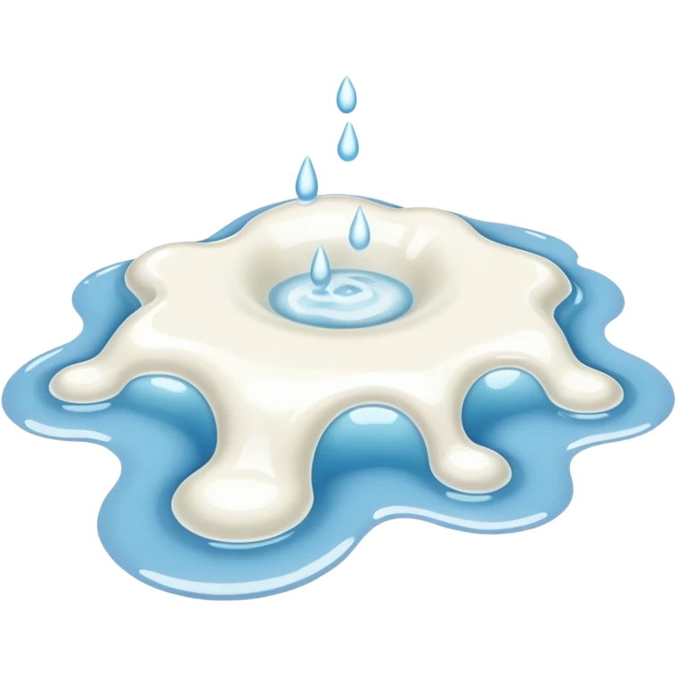 a small puddle of white liquid emoji