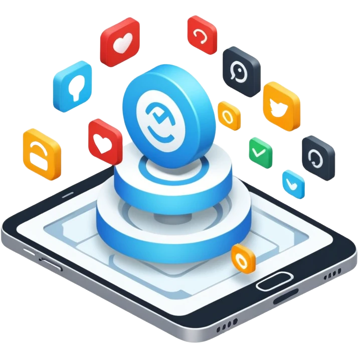 create an isometric analogous to show case user experience around multi channel like portal, chat, mobile emoji