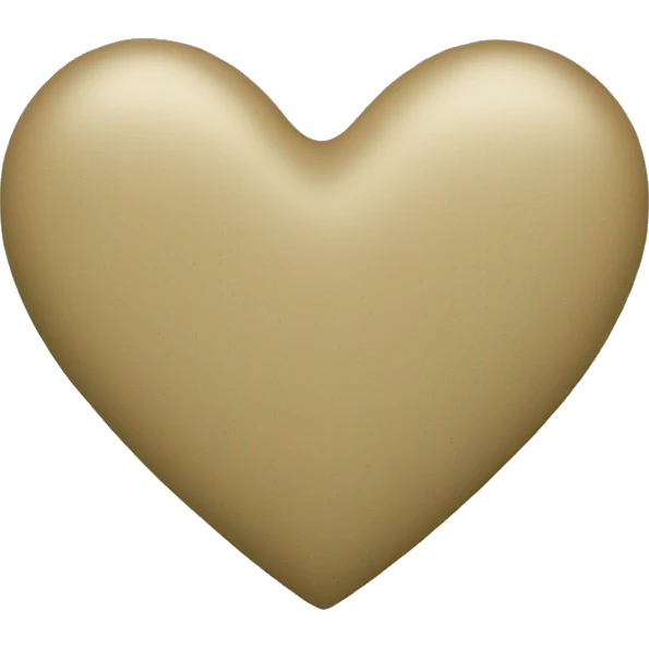 khaki colored heart emoji