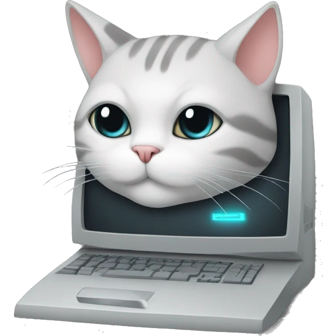 Hacker cat computer  emoji