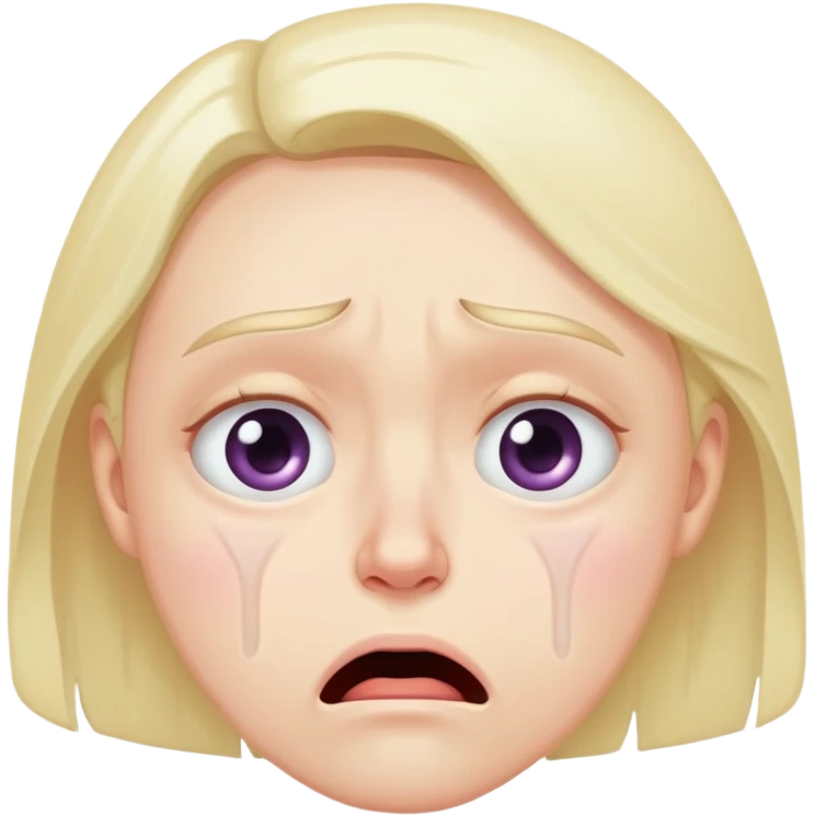 Face expressing physical pain with grimace and teary eye emoji