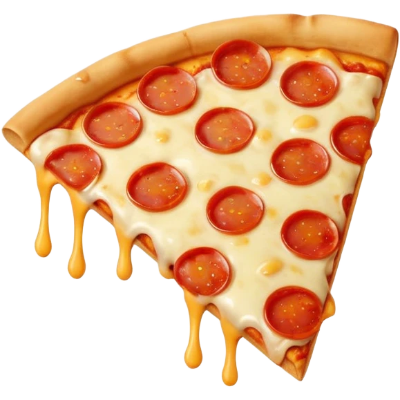 A crying slice of pizza emoji