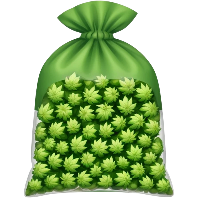 Ziplock bag of marijuana buds emoji