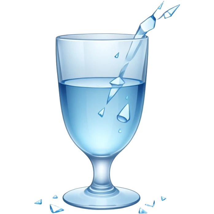 broken water glass emoji