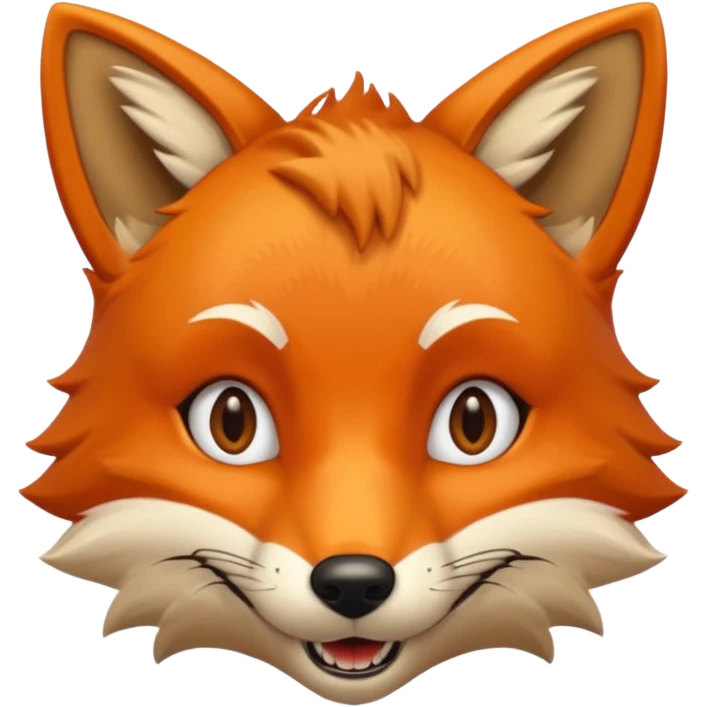 A black panther but it is a orange colored fox emoji