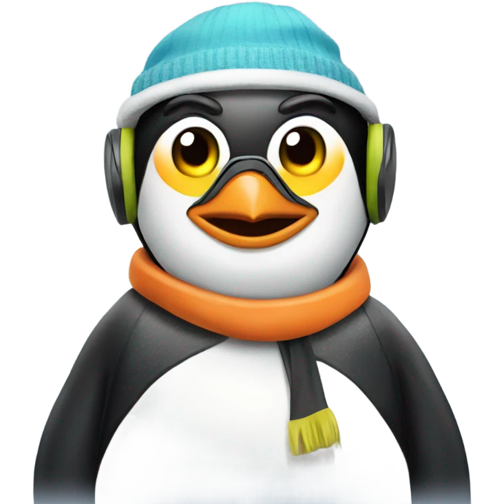 Penguin ski chillout  emoji