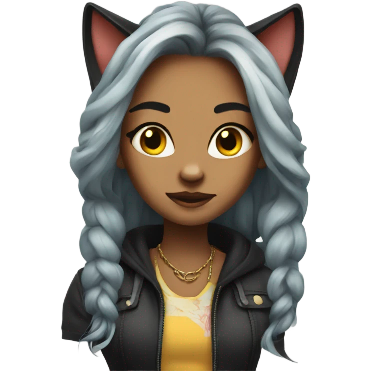 2 badass girl cats emoji