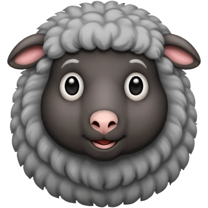 Oveja negra con canas emoji