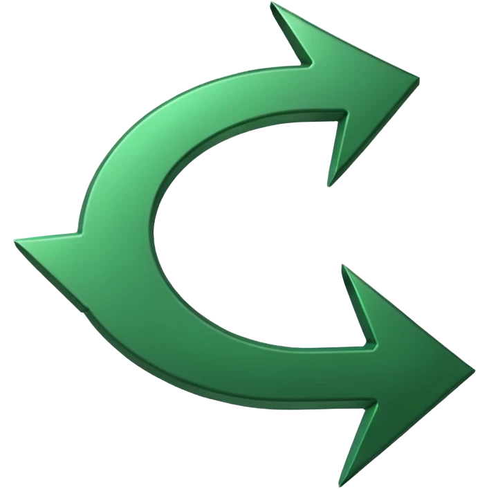 a green pointing arrow emoji