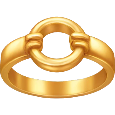 Cute gold ring emoji