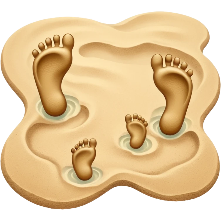 two footprints: child and adult emoji
