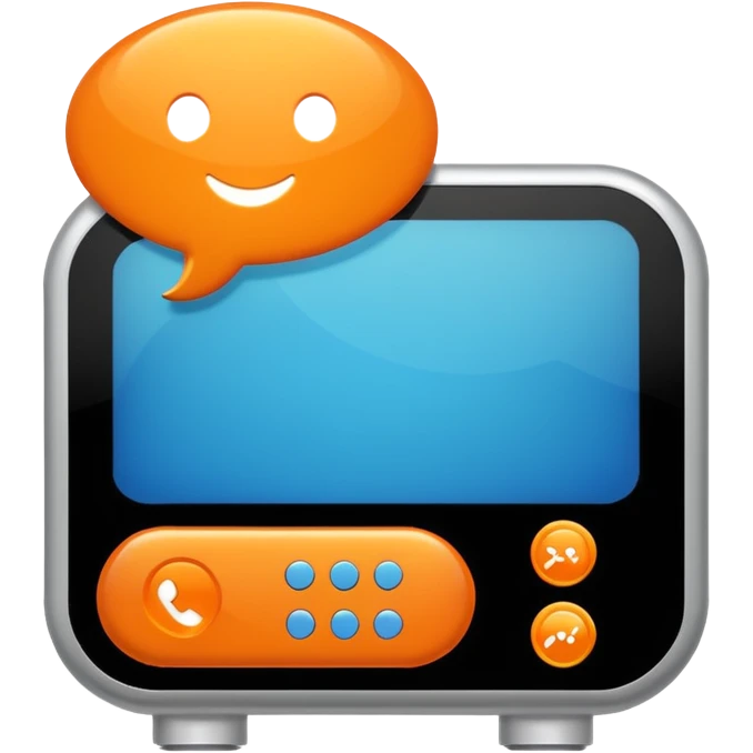 Cnc controller with orange chat bubble on the screen emoji