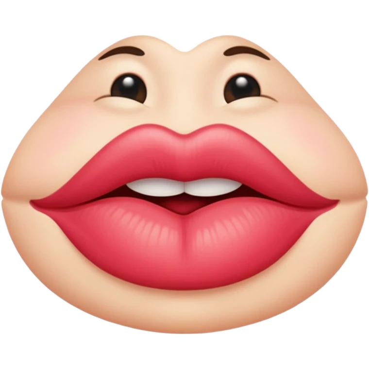 Kiss face emoji