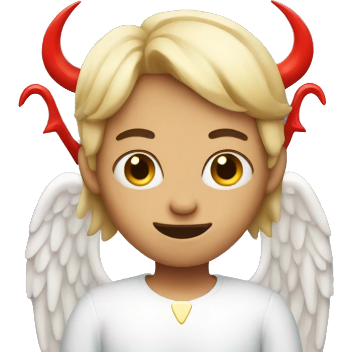 angel with devil horns emoji