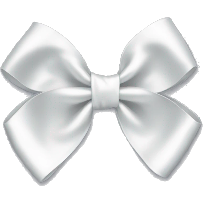 white satin bow emoji
