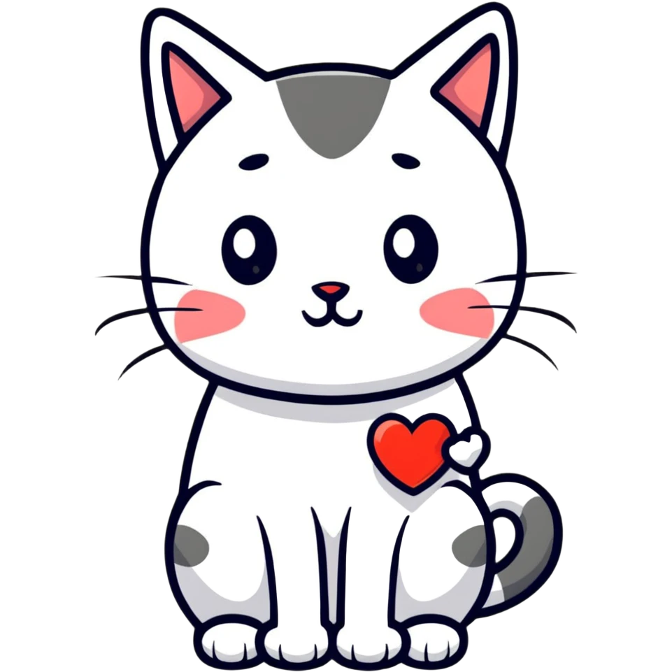 cat with a heart emoji