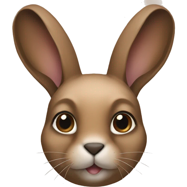 lop bunny with brown siamese fur pattern emoji