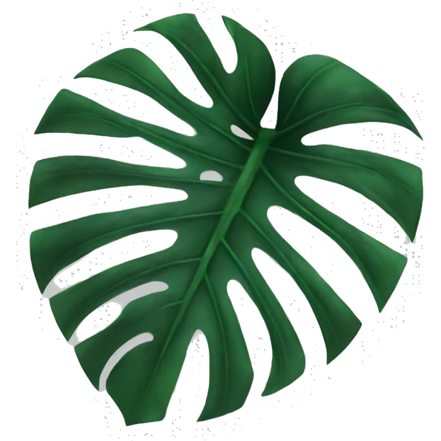 Monstera leaf emoji