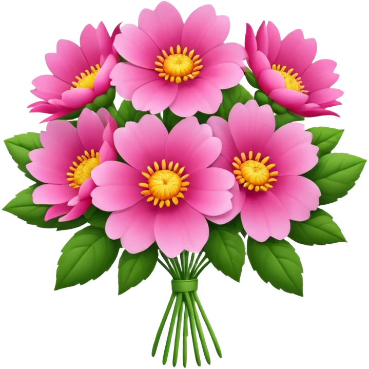 Huge pink flower boquet emoji