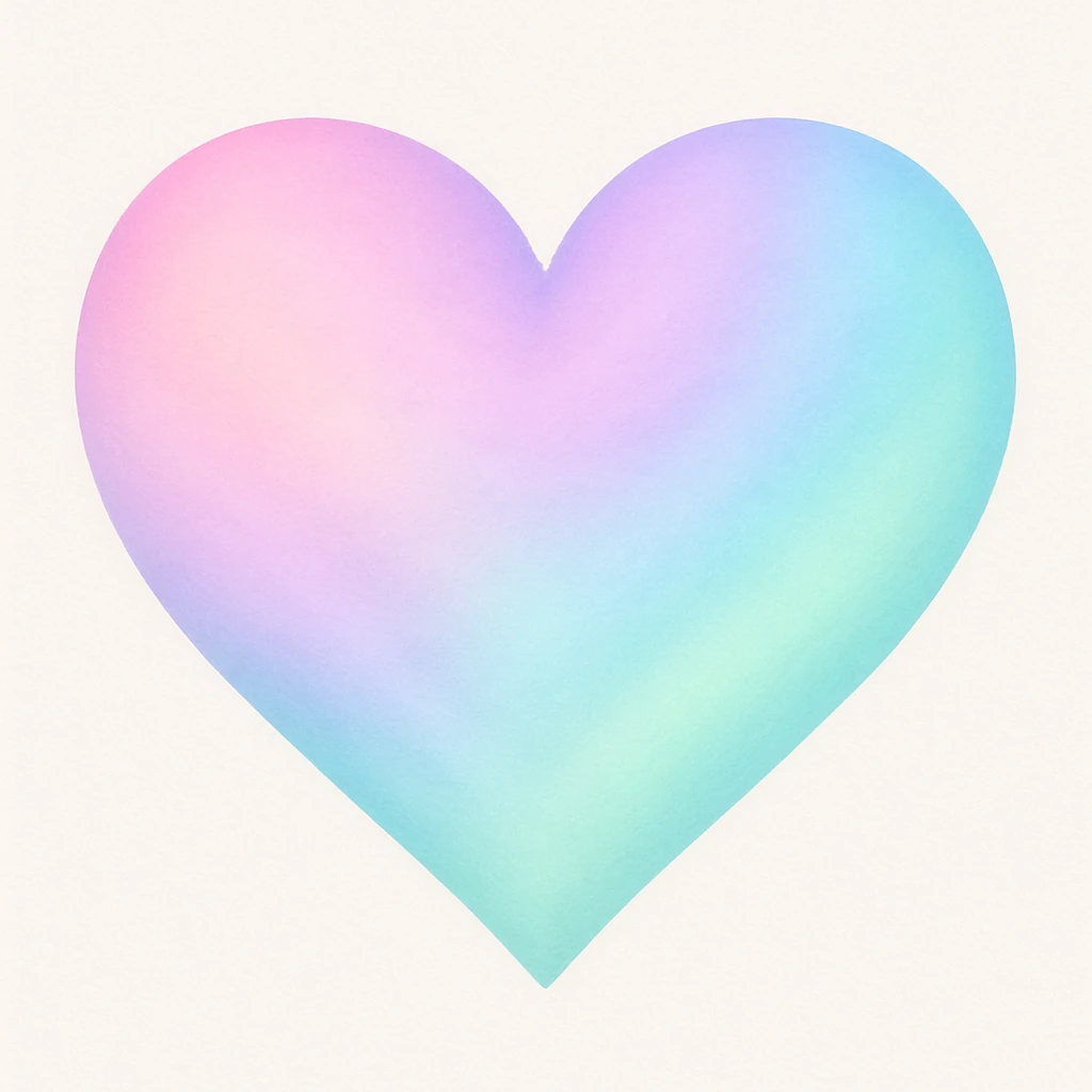 heart with a dreamy pastel gradient emoji