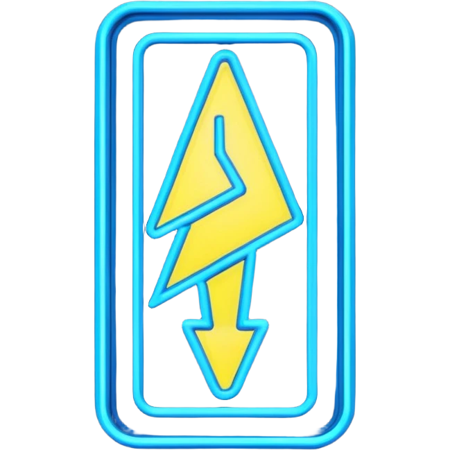 neon cyberpunk-themed icon representing awareness emoji