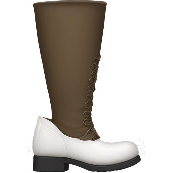 White leg with boots  emoji