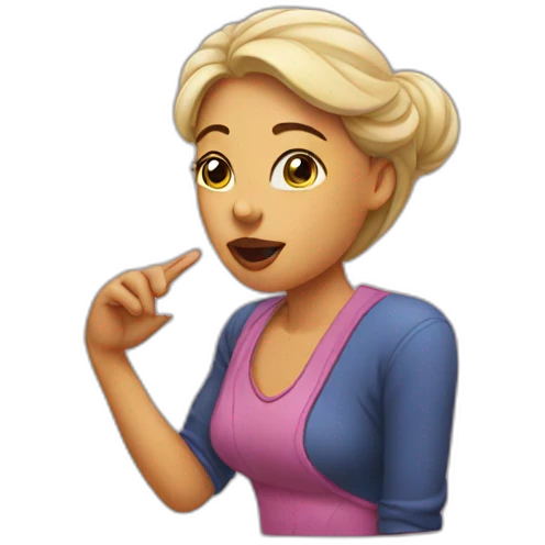woman blowing a kiss emoji