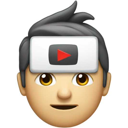 The YouTube logo emoji