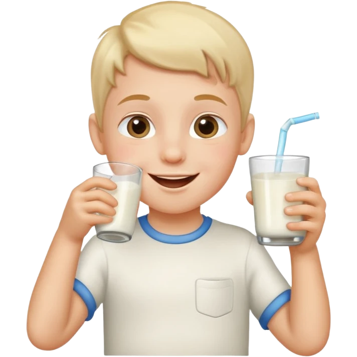 kid drinking milk emoji