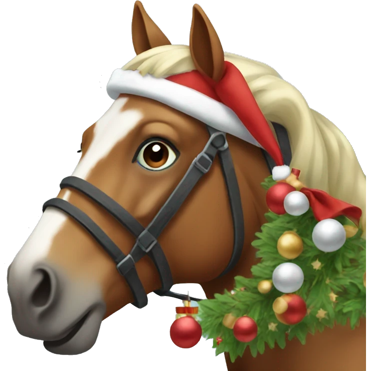 Christmas horse emoji