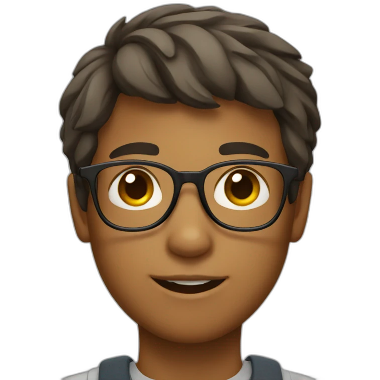 Boy wearing glasses emoji