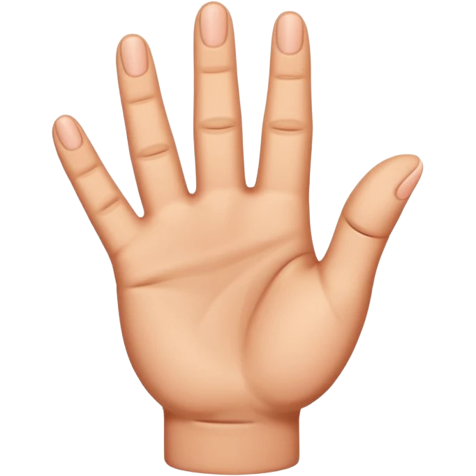 The last 3 fingers up emoji