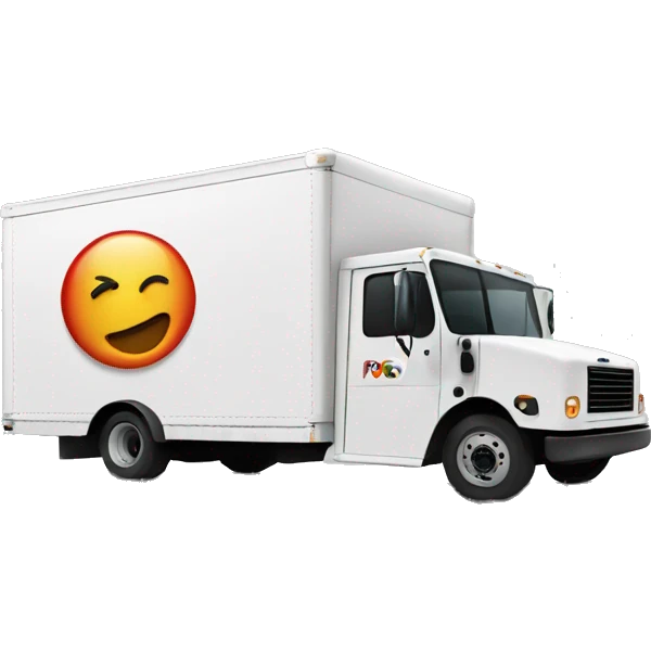 Boxtruck with letters "PGS” on the side emoji