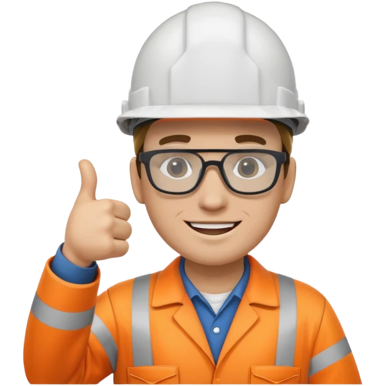 Engineer giving a thumbs up emoji