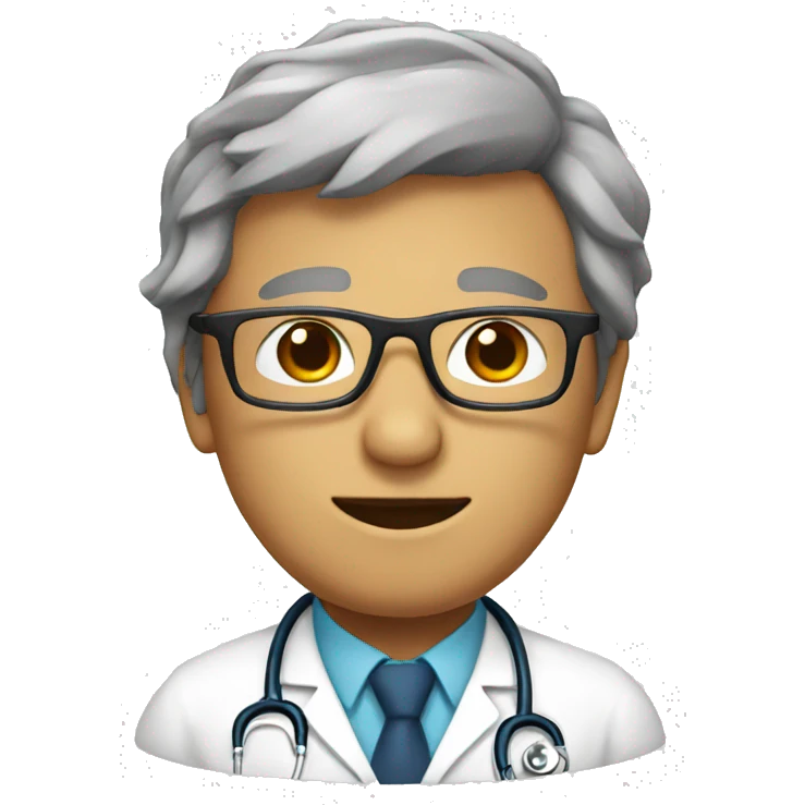 doctor, glasses emoji