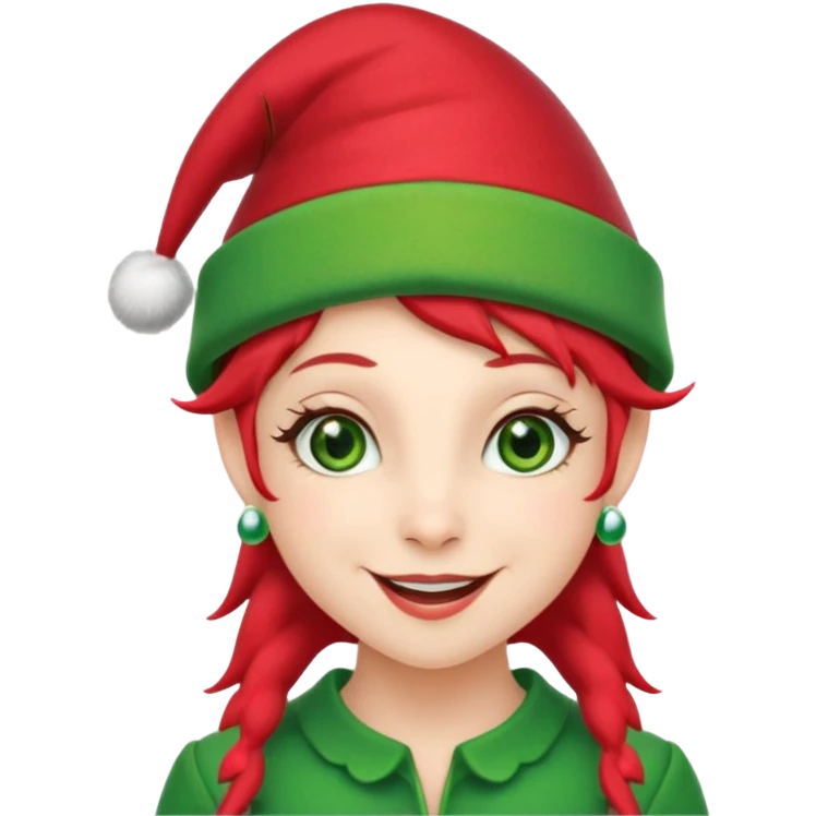 Cool Christmas elf emoji