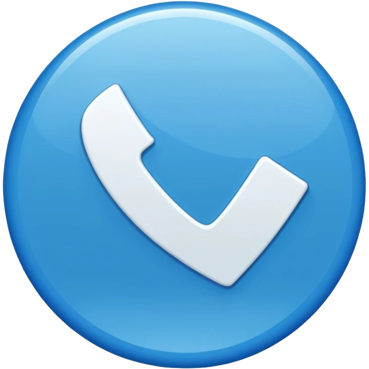 Blue circle Verification tick emoji