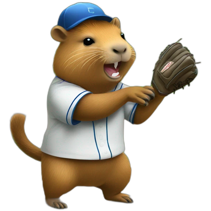 capybara playing baseball emoji