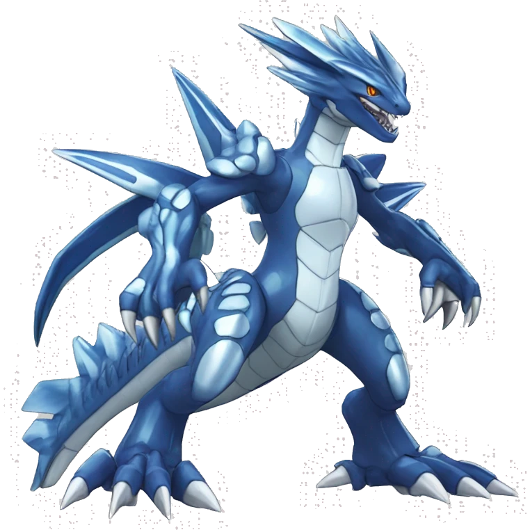  cool edgy shiny colorful Digimon-Dialga-Reptile full body emoji