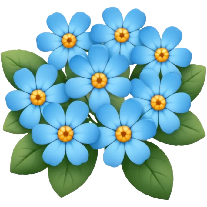 light blue small flowers cute  emoji