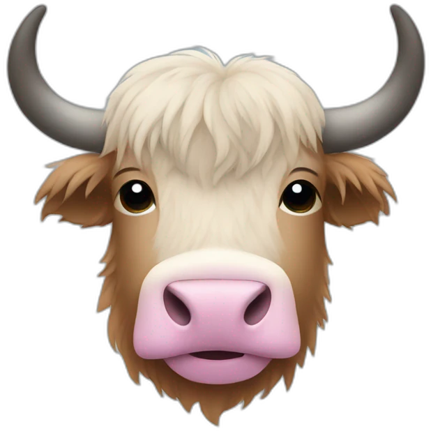Yak with pink earrings emoji